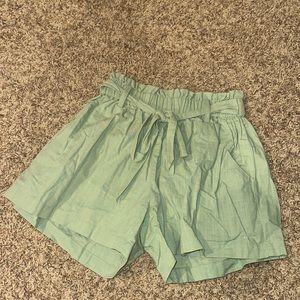 Pastel green shorts
